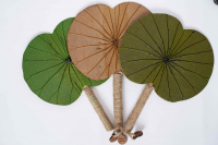 ELEGANT LOTUS HAND FAN / HANDCRAFTED NATURAL FAN FOR EVERY OCCASION / MADE IN VIETNAM