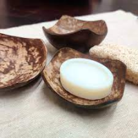 HANDMADE COCONUT SOAP DISH / RUSTIC CHARM / BEST PRICE GUARANTEED / MADE IN VIETNAM