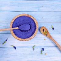 BEST EFFECTIVE-PRICE, ORGANIC BUTTERFLY BLUE PEA FLOWER GROUND POWDER FOR NATURAL COLORING AND HEALTHY DRINKS