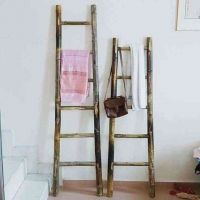 ECO BAMBOO LADDER, RUSTIC DESIGN, HANDMADE, PERFECT FOR INDOOR/OUTDOOR USE, GARDEN AND HOME DECORATION
