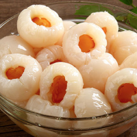DELIGHTFUL TROPICS, CANNED LYCHEE, FRESH FRUITS PRESERVED IN SYRUP FOR PURE GOODNESS.