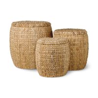 PURE WATER HYACINTH OTTOMAN / NATURAL COMFORT / CLEAN LABEL / ECO-FRIENDLY