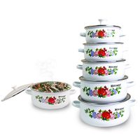 10 Pcs Casserole Set - OE-18 Olympia Red Flowers