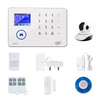 WIFI GSM Home security alarm system With Door Motion sensor support APP IP Camera