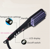  Electric Hair Straightener Brush Comb Fast Ceramic Professional Straightening Irons Hair Brushes