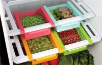 Refrigerator Plastic Storage Fridge Racks Tray Selves Shelf (Set of 4)(Multi-Color)