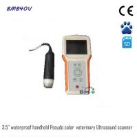 3.5 inch waterproof handheld Pseudo color veterinary Ultrasound scanner
