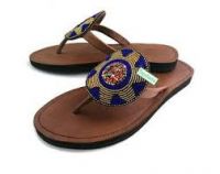 African beaded leather sandles