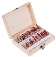 15 Pieces 6.35mm Woodworking Carbide Router Bit sets, Carbide Tipped Router Bits(1/4 inch Shank) TP132