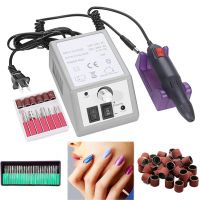 Finger Toe Nail Care Electric Nail Drill Machine Manicure Pedicure Kit Nail Art File Drill with 100pcs of Sanding Bands 30pcs Drill Bits TE136