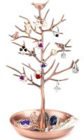 Bronze Birds Tree Jewelry Stand Display Earring Necklace Holder Organizer Rack Tower  Tw115