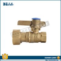 water meter valve with lockable lever and swivel nut