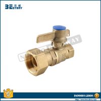 water meter valve with lockable lever and swivel nut