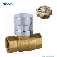 magnetic lockable brass ball valve for water meter