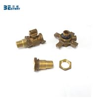 Water meter connection adjustable bronze inlet nipple outlet nipple with ball valve set