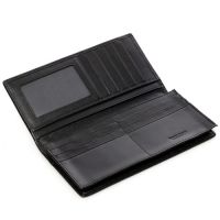 Black Long wallet for men leather wallet business gift box set with key holder
