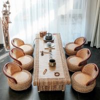 Garden Rattan sofa tea coffee set