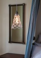 Designer Handblown Glass Light, 1 Light Pendant Lamp Avoska