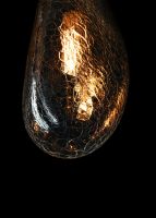 Designer Handblown Glass Light, 1 Light Pendant Lamp Cabachok Crackle