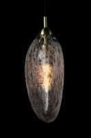 Designer Handblown Glass Light, 1 Light Pendant Lamp Cabachok Crackle