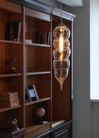 Designer Handblown Glass Light, 1 Light Pendant Lamp Echo