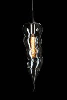 Designer Handblown Glass Light, 1 Light Pendant Lamp Echo