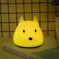 Silicone Night Light,led Color Changing By Touch,cartoon Lamp