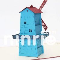 Windmill 3D Pop up Greeting Card