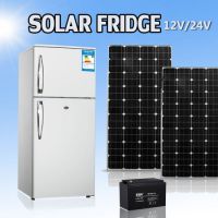 12 Volt DC Double Door Solar Energy Freezer Fridge Refrigerator
