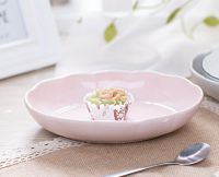 Ceramic Tableware Curry Bowl Dinner Plate Ceramic Tea Plate Round Creative Dish Plate Stainless Steel Lunch Box Wholesales