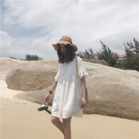 Summer dress girl's solid color dress