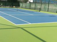 Long lifespan synthetic acrylic coated sport flooring for badminton basketball tennis volleyball court