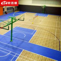 Synthetic PVC wood pattern basketball court flooring