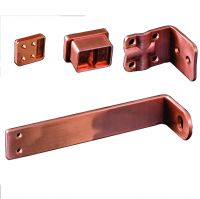 Manufacturer COPPER CONNECTION COMPONENTS Square Laminated Flat Bending Grounging Clip Earthing Low Price
