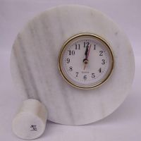 White Makrana Marble Table Clocks