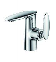 Kawin Bathroom Single Lever Basin Faucet Cold and Hot Water Tap Ceramic Cartridge Hose Chrome