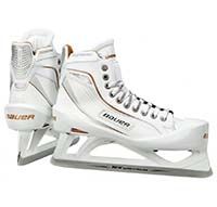 New Bauer One100LE Ice Hockey Goalie skates size 6EE Senior white&gold men SR