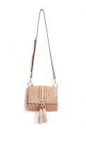 pink tone to tone sling bag/crossbody with tassel