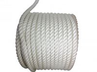 High Strength 80mm X 220m Yellow Polypropylene Mooring Rope With Splice Eyes Both Ends