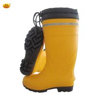 Tamp Resistance Yellow PVC Gum Boots with Reflective Strip