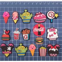 Cartoon Lovely Ice-creem Cake/hamburger/cute Star For Fashion Soft Pvc Shoe Decoration For Kid Croc