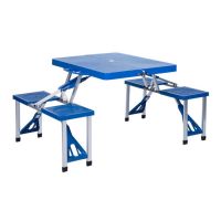 PORTABLE FOLDING DURABLE PICNIC TABLE + 4 CHAIRS