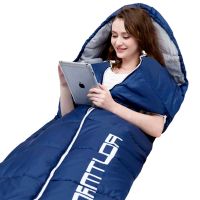 Winter Outdoor Portable Lightweight Waterproof Polyester Fabric Adult Hollow Cotton Sleeping Bag with Opening in the Middle
