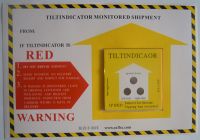 Tiltindicator (tiltwtach / tip n tell) our patent products monitor 65degree or 360 degree