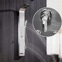 Modern Style 4 Functions Wall Mounted Bathroom 304 Stainless Steel Shower Panel Shower Screen