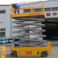 good quality adjustable mobile   scissor   lift/moving platform with with four wheels