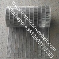 Food grade 304 stainless steel flat flex wire mesh conveyor belt for cooling