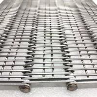 Stainless Steel Wire Mesh Conveyor Belts Eye Link Conveyor Belt With Flat Carrying Surface Modular Design