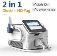 2 in 1 portable machine: diode laser + nd yag laser