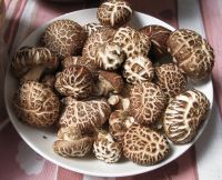 healthy organic dried shiitake mushroom